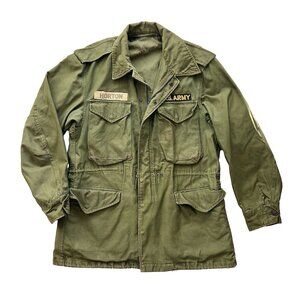 Vtg 1951 Army Field Jacket With Crown Zipper Mens S/M